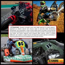 Adesivo numero gara  M. 11 numeri Moto Gp CIV SBK Go Kart Scooter Quad Auto