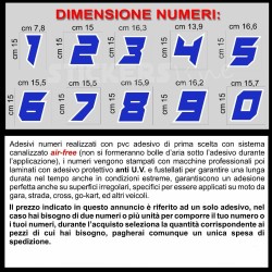 Adesivo numero gara M. 10 numeri Moto Gp CIV SBK Go Kart Scooter Quad Auto