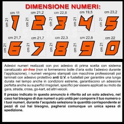 Adesivo numero gara M. 10 numeri Moto Gp CIV SBK Go Kart Scooter Quad Auto