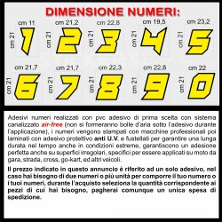 Adesivo numero gara M. 10 numeri Moto Gp CIV SBK Go Kart Scooter Quad Auto