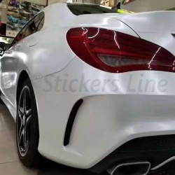 Pellicola adesiva bianco cromo satinato wrapping metallizzato opaco auto moto