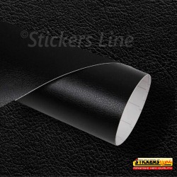Pellicola adesiva effetto pelle nera EASY 3d black leather car wrapping auto moto camion