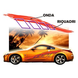 Adesivi decalcomanie per auto tuning mod. ONDA 1