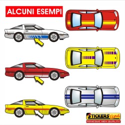 Fascia adesiva strisce per auto tuning Mod.FASCIA SPORT