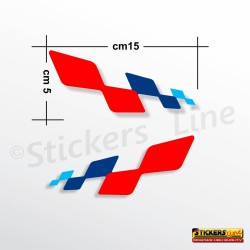 kit di adesivi per auto moto scooter casco tricolore style bmw bandiera scacchi