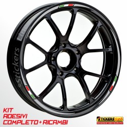 Adesivi cerchi ruote XMAX 125 - 250 - 300 cc GRIGIO ARGENTO - GRIGIO SCURO Racing 3