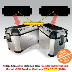 Adesivi coperchi valigie GIVI TREKKER OUTBACK 37 + 37 LT BMW GUZZI KTM HONDA ...
