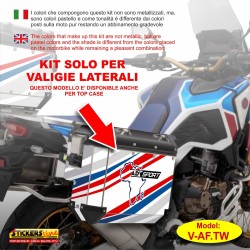 Adesivi compatibili valigie Honda Africa Twin CRF 1100 - Mod: V-af.tw