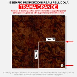 Pellicola adesiva Radica NOCE SCURO wrapping termoformabile auto, barca, porte