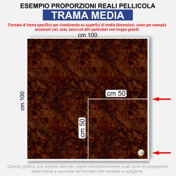 Pellicola adesiva Radica NOCE SCURO wrapping termoformabile auto, barca, porte