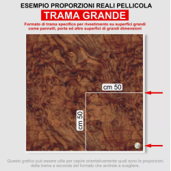 Pellicola adesiva Radica NOCE SCURO wrapping termoformabile auto, barca, porte