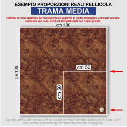 Pellicola adesiva Radica NOCE SCURO wrapping termoformabile auto, barca, porte
