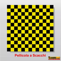 Pellicola Adesiva a Scacchi Giallo Nero Car Wrapping adesivo scacchiera