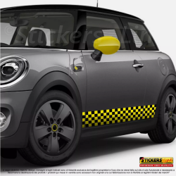 Pellicola Adesiva a Scacchi Giallo Nero Car Wrapping adesivo scacchiera