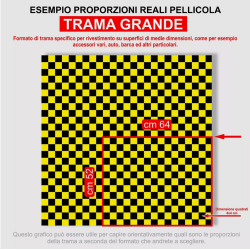 Pellicola Adesiva a Scacchi Giallo Nero Car Wrapping adesivo scacchiera