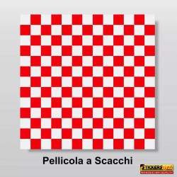 Pellicola Adesiva a Scacchi Bianco Rosso Car Wrapping adesivo scacchiera