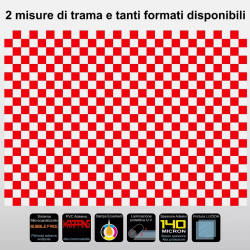 Pellicola Adesiva a Scacchi Bianco Rosso Car Wrapping adesivo scacchiera