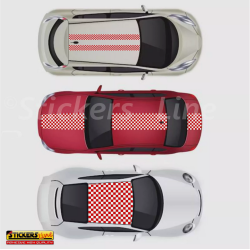Pellicola Adesiva a Scacchi Bianco Rosso Car Wrapping adesivo scacchiera