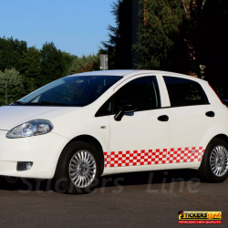 Pellicola Adesiva a Scacchi Bianco Rosso Car Wrapping adesivo scacchiera