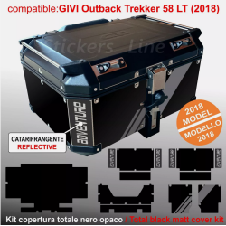 Adesivi bauletto top case GIVI 58 LT 2018 per BMW R1250 GS Triple Black Mod. 2