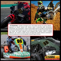 Adesivi numeri gara M11 N-G numeri Moto Gp SBK Go Kart Quad Scooter Auto