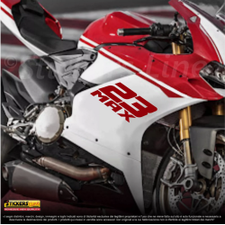 Adesivi numero gara nome colore personalizzabile per moto cross tabella portanumero M.2