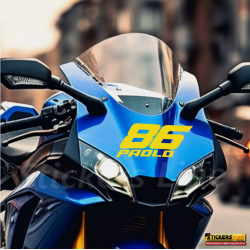 Adesivi numero gara nome colore personalizzabile per moto cross tabella portanumero M.2