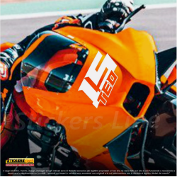 Adesivi numero gara nome colore personalizzabile per moto cross tabella portanumero M.3