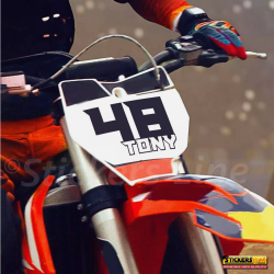 Adesivi numero gara nome colore personalizzabile per moto cross tabella portanumero M.3