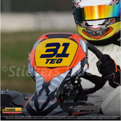 Adesivi numero gara nome colore personalizzabile per moto cross tabella portanumero M.5