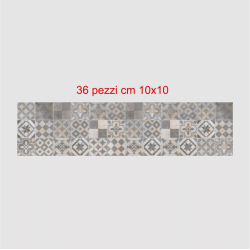 Adesivi piastrelle per cucina, bagno mattonelle style patchwork classic grigio