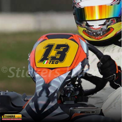 Adesivi numero gara nome colore personalizzabile per moto cross tabella portanumero M.4