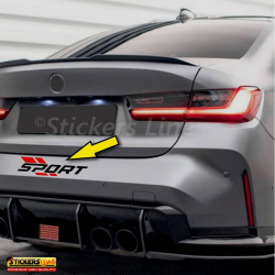 2 adesivi SPORT scritte per Auto, Moto, Fuoristrada, Go kart, Bici, Quad