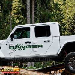 2 Adesivi per fuoristrada scritte Ranger 4x4 off road Pick-up misure a scelta!