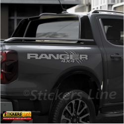 2 Adesivi per fuoristrada scritte Ranger 4x4 off road Pick-up misure a scelta!