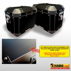 Kit adesivi valigie FRENK CASTLE 40 / 45 LT per BMW R1300 GS NERO ANTIGRAFFIO total black