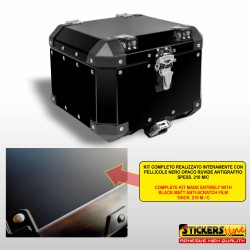 Kit adesivi bauletto top case FRENK CASTLE MK4 38/48 LT NERO ANTIGRAFFIO total black 2024