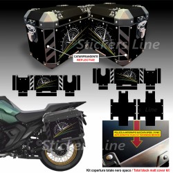 Kit di adesivi compatibili Frenk Castle MK4 2024 per valigie BMW R1300 GS Style TRAMUNTANA M.1