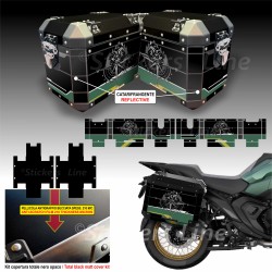 Kit di adesivi compatibili Frenk Castle MK4 2024 per valigie BMW R1300 GS Style TRAMUNTANA M.2