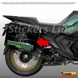 Kit di adesivi compatibili Frenk Castle MK4 2024 per valigie BMW R1300 GS Style TRAMUNTANA M.2