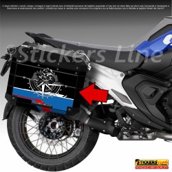 Kit di adesivi compatibili Frenk Castle MK4 2024 per valigie BMW R1300 GS Style TROPHY M.2