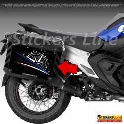 Kit di adesivi compatibili Frenk Castle MK4 2024 per valigie BMW R1300 GS Style TROPHY M.1