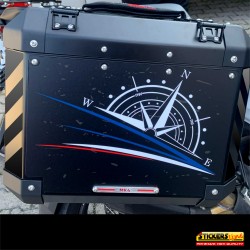 Kit di adesivi compatibili Frenk Castle MK4 2024 per valigie BMW R1300 GS Style TROPHY M.1