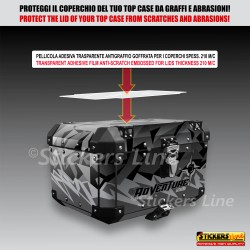Kit di adesivi GRAY STORM Top Case 58 LT Frenk Castle MK4 2024 per BMW R1300 GS Style TRIPLE BLACK M.3