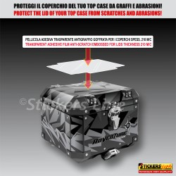 Kit di adesivi GRAY STORM Top Case 38/48 LT Frenk Castle MK4 2024 per BMW R1300 GS Style TRIPLE BLACK M.3