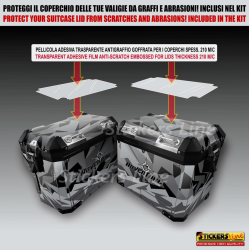 Kit adesivi valigie + top case compatibili BMW R1200 - R1250 GS mod. Gray Storm