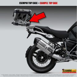 Kit adesivi valigie + top case compatibili BMW R1200 - R1250 GS mod. Gray Storm