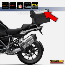 Adesivo Rosa dei Venti top case vario per BMW R1200 R1250 Mod K50 Grey - White