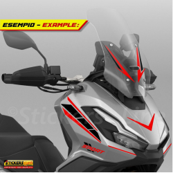 Kit di adesivi per carena scooter grafiche generiche per cupolino fianchetti ecc