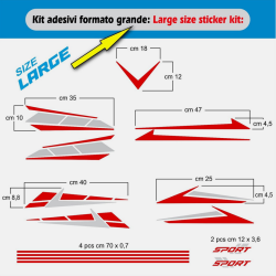 Kit di adesivi per carena scooter grafiche generiche per cupolino fianchetti ecc
